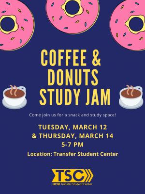 Coffee and doughnuts available for late hours in the TSC.