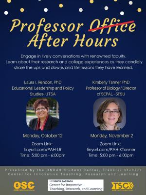 Engage in lively conversations with renowned faculty. Learn about their research and college experiences as they candidly share the ups and downs and life lessons they have learned. 