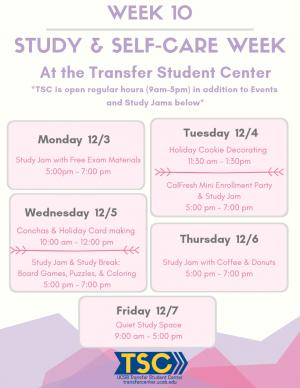 Study in the TSC or take a study break with us!