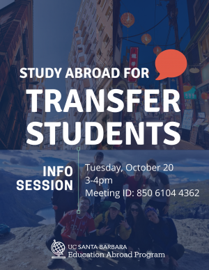 You CAN study abroad as a transfer! Learn how with Education Abroad Program. 